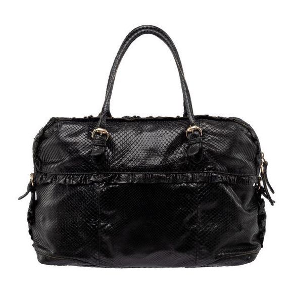 GUCCI Large Python Top Handle Shoulder Bag - Picture 2 of 4